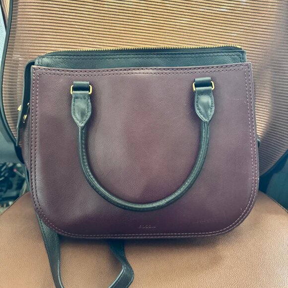 Fossil Ryder Leather Satchel - Fig Colour - Picture 4 of 7